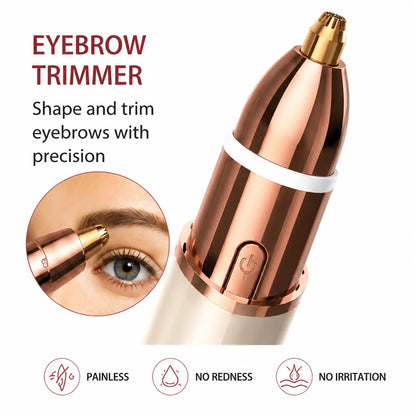 Zivora 2-in-1 Facial & Brow Trimmer, USB Rechargeable