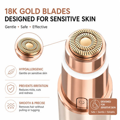 Zivora 2-in-1 Facial & Brow Trimmer, USB Rechargeable