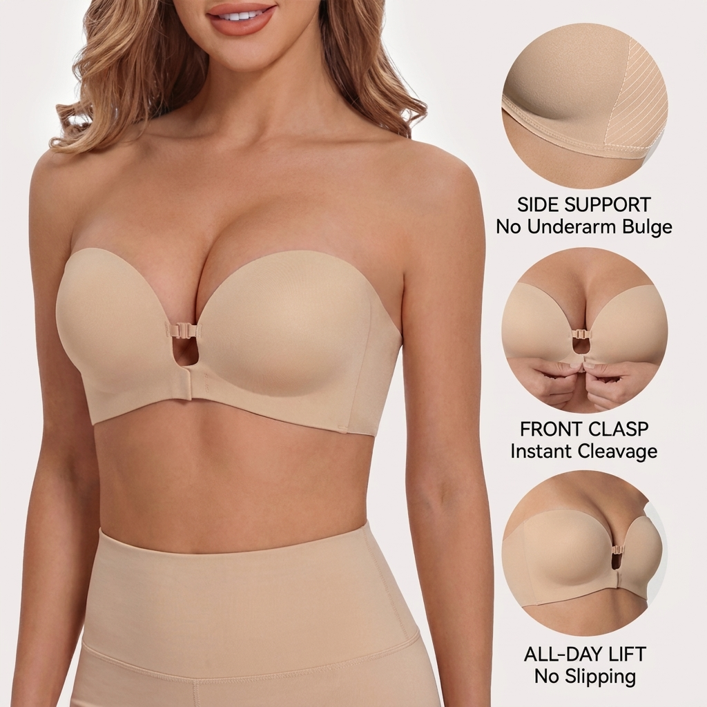 Zivora Invisible Strapless Push-Up Bra